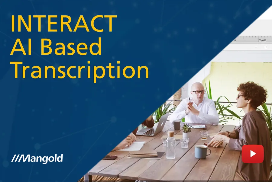 KI-basierte Transkription in INTERACT: Automatische Sprach-zu-Text-Umwandlung mit Sprechererkennung