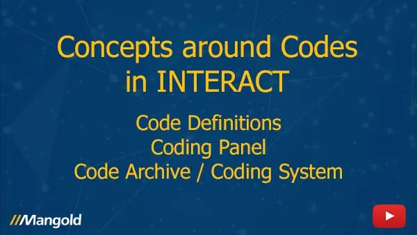 Understanding Codes and Code Archives in INTERACT