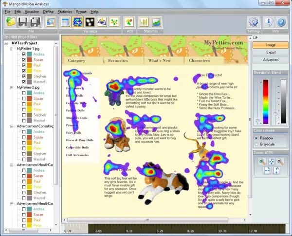 Eye Tracking Heat Map Visualization