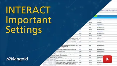 Important Settings for Mangold INTERACT Software