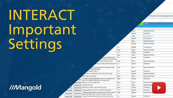 Important Settings for Mangold INTERACT Software