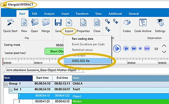 Mangold INTERACT GSEQ Export