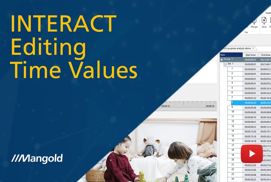 Einfache Zeitwert-Bearbeitung in der Mangold INTERACT Software