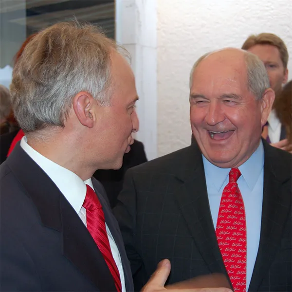 Pascal Mangold with George Erwin "Sonny" Perdue
