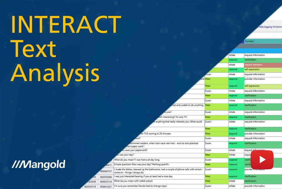 Transkripttexte in Mangold INTERACT analysieren
